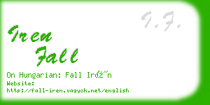 iren fall business card